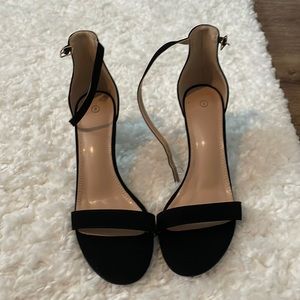 Black suede sandals- never worn